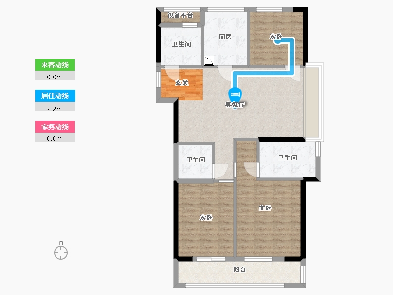 浙江省-舟山市-蓝绿和园-93.69-户型库-动静线