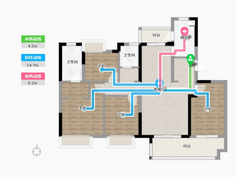 四川省-成都市-中旅名门府-101.28-户型库-动静线