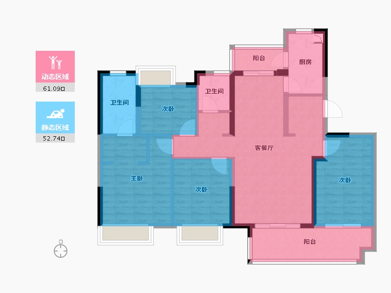 四川省-成都市-中旅名门府-101.28-户型库-动静分区