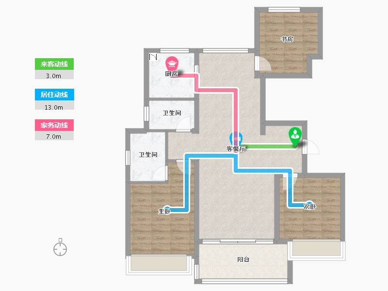 浙江省-温州市-华侨城欢乐天地-93.60-户型库-动静线