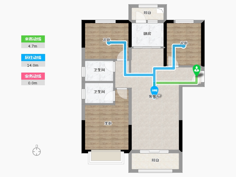 陕西省-榆林市-金沙悦府-82.39-户型库-动静线