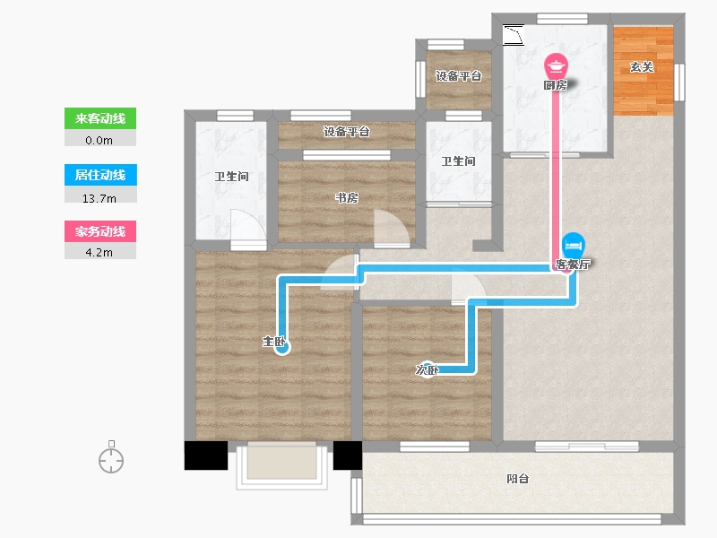 浙江省-舟山市-碧桂园・翡丽湾-92.00-户型库-动静线