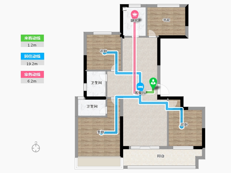 辽宁省-葫芦岛市-龙都悦澜湾-93.59-户型库-动静线