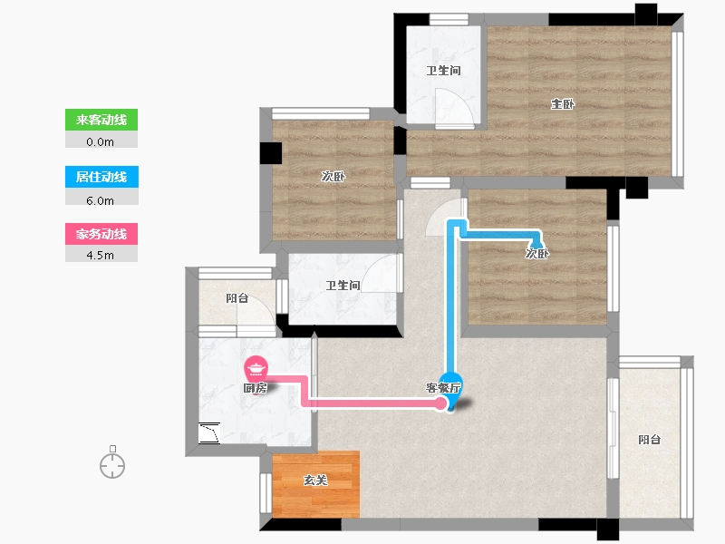 四川省-巴中市-平昌一品・凤凰城-70.90-户型库-动静线