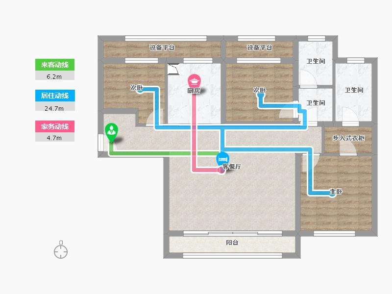 新疆维吾尔自治区-乌鲁木齐市-秦基・澜城-91.52-户型库-动静线