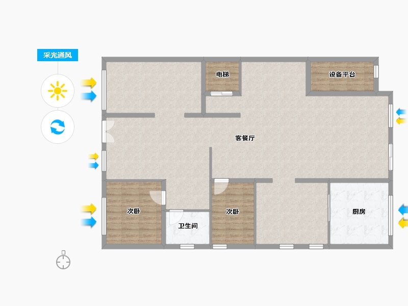 广东省-惠州市-东方新城别墅-150.90-户型库-采光通风