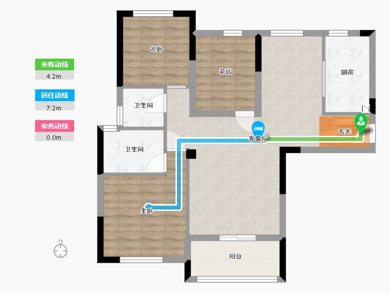 湖南省-长沙市-中冶・天润菁园-80.11-户型库-动静线