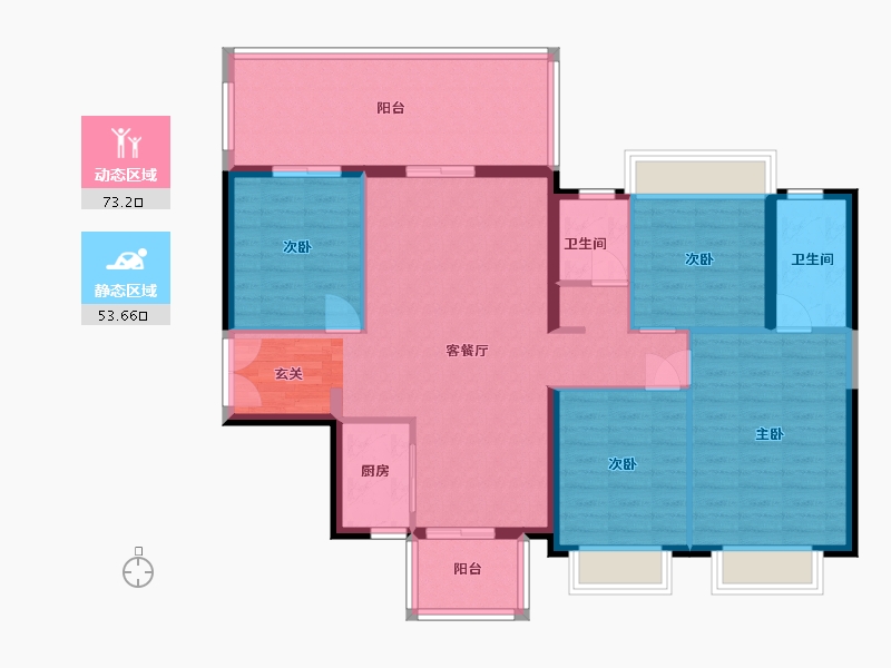 广西壮族自治区-南宁市-凯旋1号上水湾-114.97-户型库-动静分区