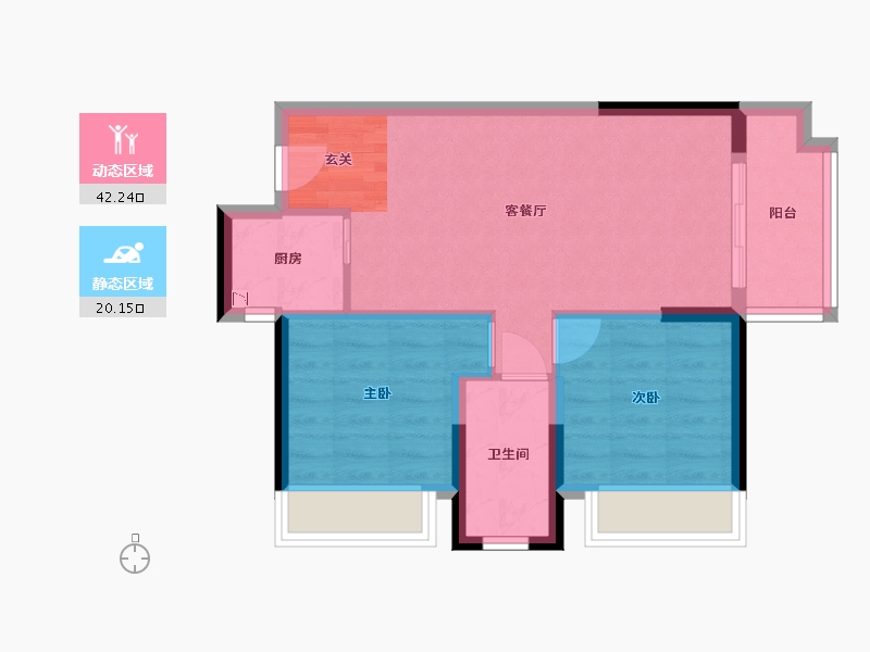 广西壮族自治区-南宁市-悦桂绿地新世界-55.67-户型库-动静分区