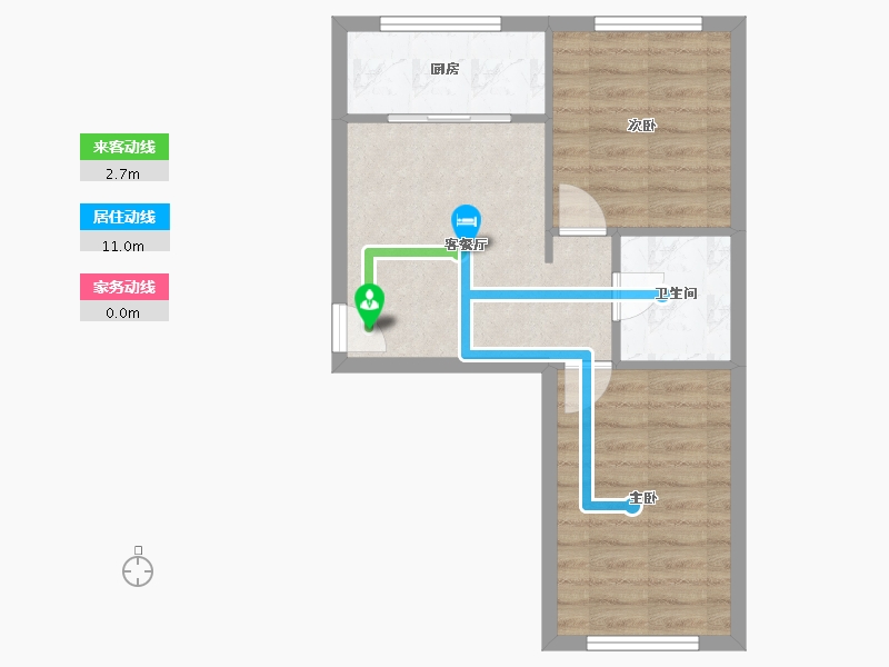 辽宁省-大连市-千山心城-46.52-户型库-动静线