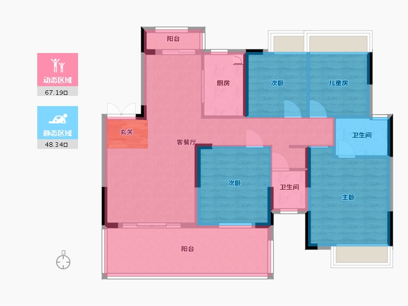 广西壮族自治区-南宁市-中建邕和府-103.78-户型库-动静分区