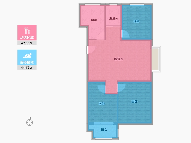 山东省-青岛市-金荷相府-83.00-户型库-动静分区