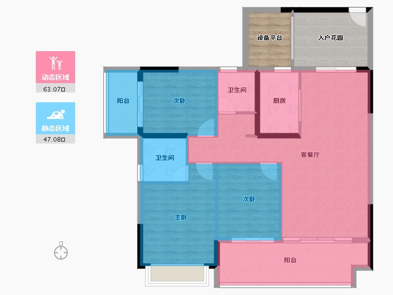 广西壮族自治区-南宁市-江南区-114.66-户型库-动静分区