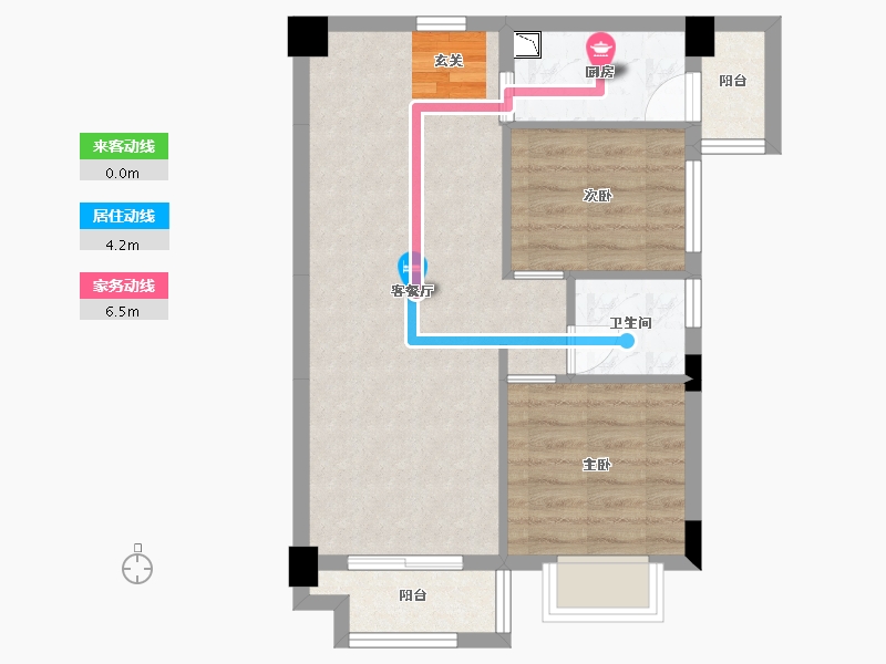 广西壮族自治区-南宁市-鑫邦华府-55.84-户型库-动静线