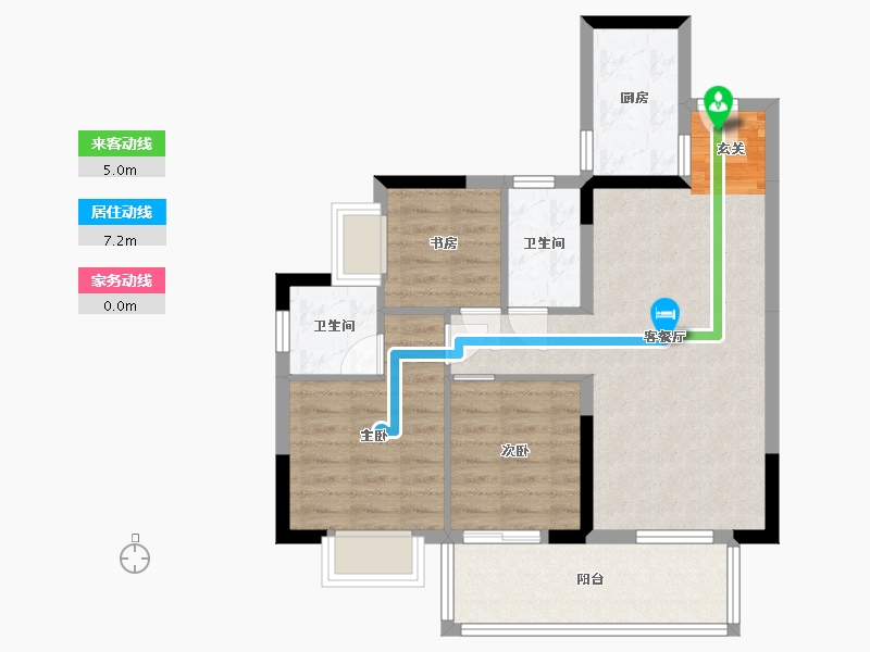 广西壮族自治区-南宁市-安吉大唐世家-71.59-户型库-动静线