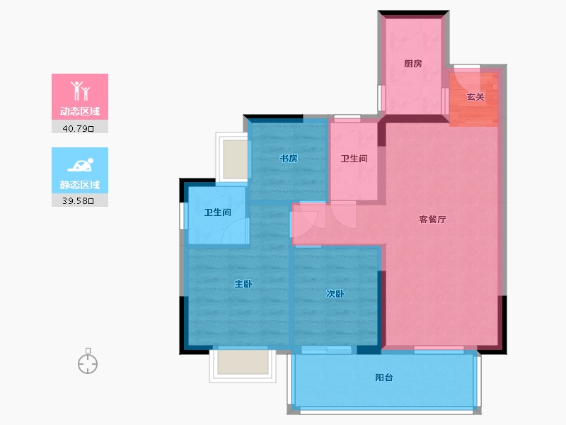 广西壮族自治区-南宁市-安吉大唐世家-71.59-户型库-动静分区