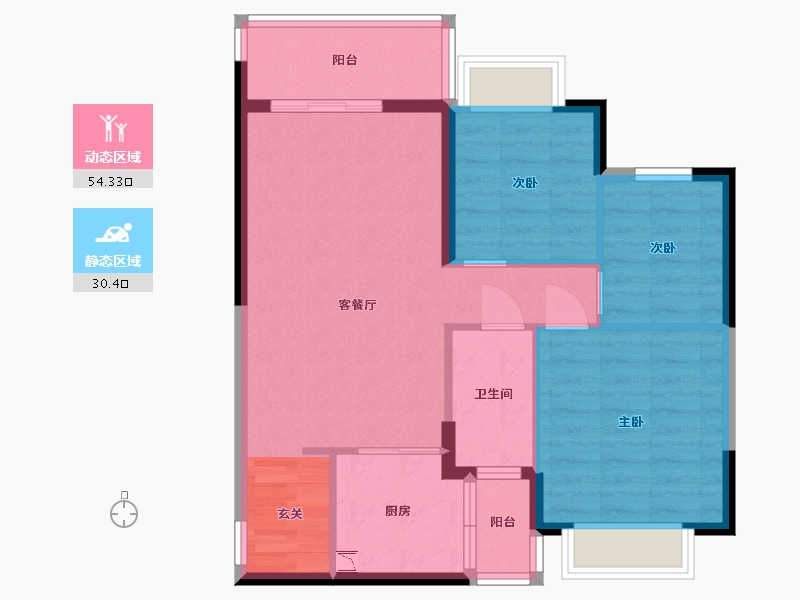 广西壮族自治区-南宁市-南宁恒大悦龙台-76.00-户型库-动静分区