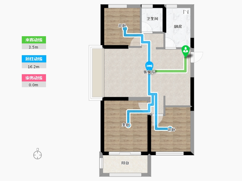 山东省-菏泽市-菏泽绿地新都汇-66.19-户型库-动静线