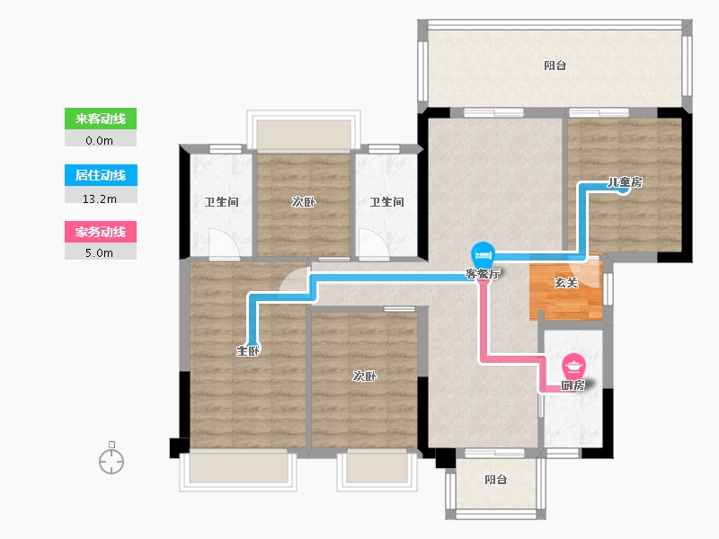 广西壮族自治区-南宁市-招商十里云裳-98.71-户型库-动静线