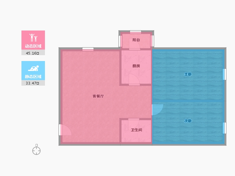 辽宁省-沈阳市-省委家属院-72.07-户型库-动静分区