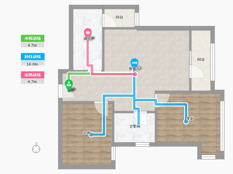 四川省-成都市-格林城-62.44-户型库-动静线