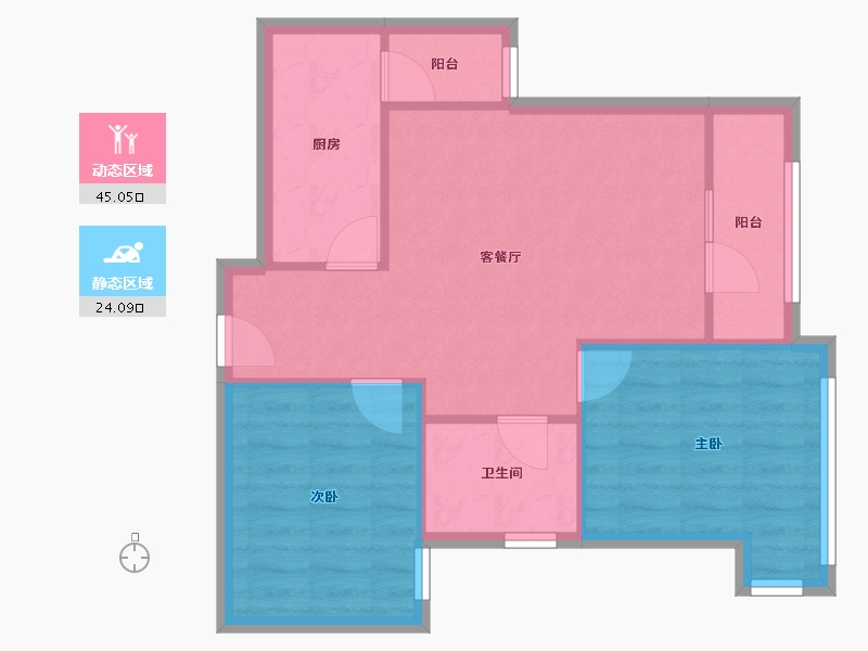 四川省-成都市-格林城-62.44-户型库-动静分区