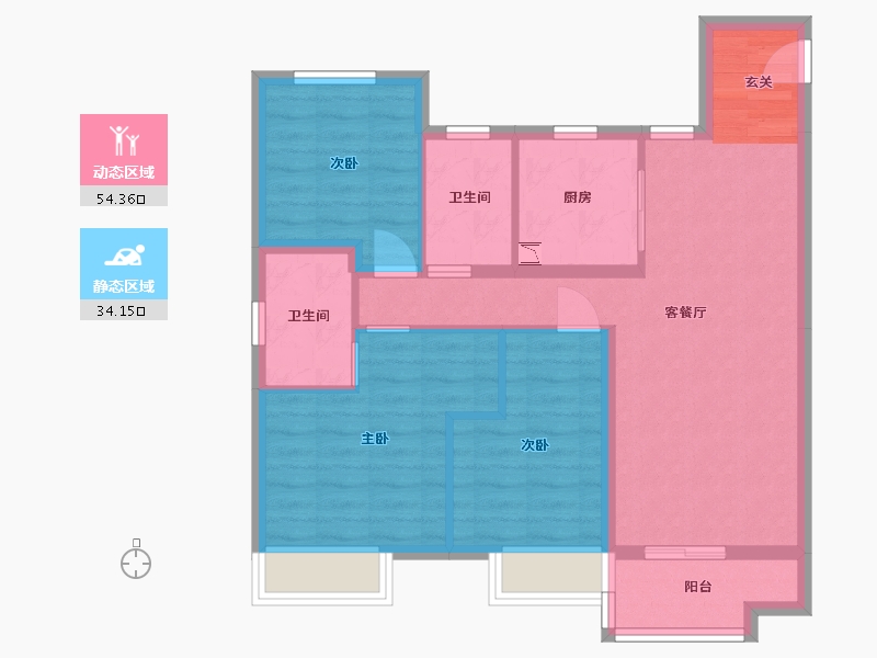 山东省-青岛市-金茂智慧国际城-78.55-户型库-动静分区