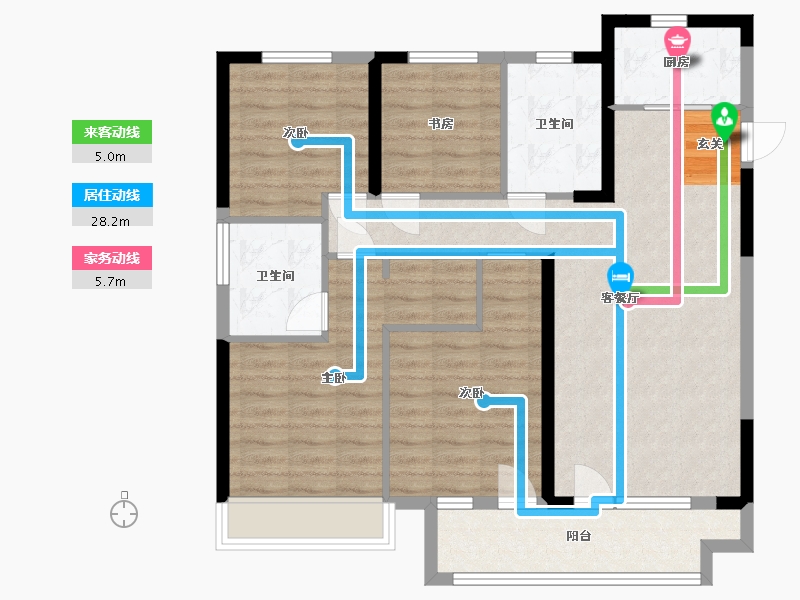 山东省-青岛市-众安・青岛新城市-95.20-户型库-动静线