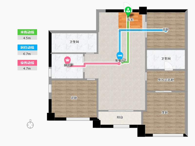 山东省-青岛市-中央公园里-103.20-户型库-动静线