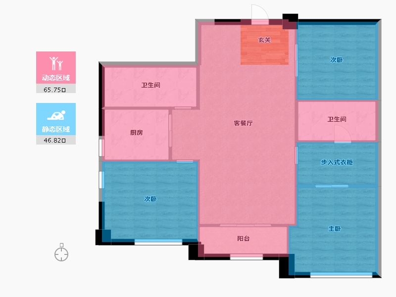 山东省-青岛市-中央公园里-103.20-户型库-动静分区