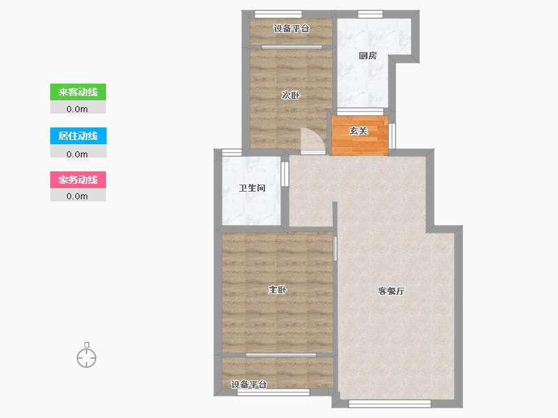 山东省-威海市-国宏立泰・桂花园-70.88-户型库-动静线