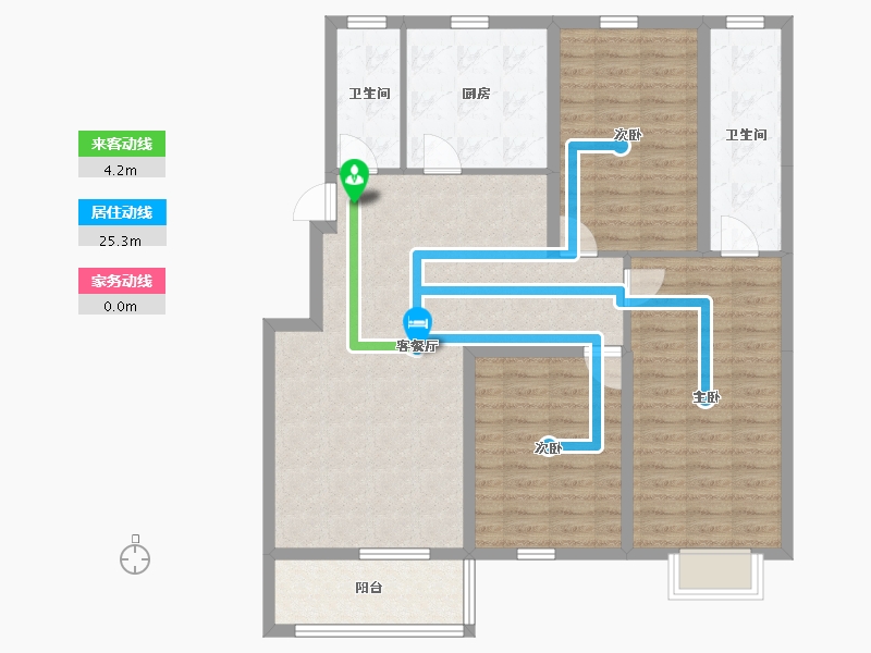 河北省-邢台市-燕山华府-107.90-户型库-动静线