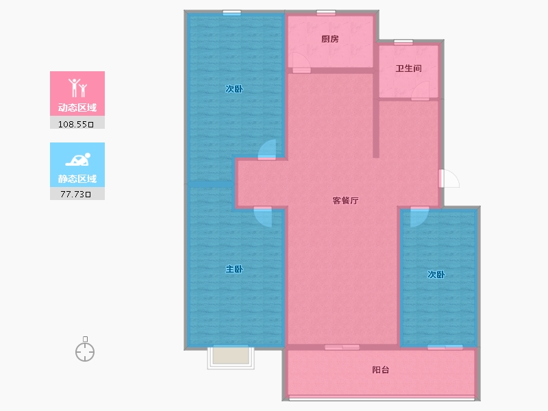 山东省-日照市-日百依河园-170.00-户型库-动静分区