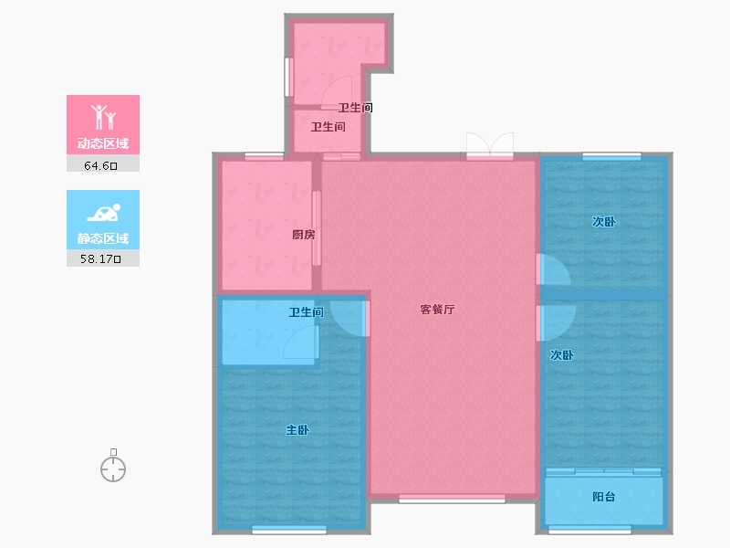 山东省-聊城市-经开・碧云轩-111.20-户型库-动静分区