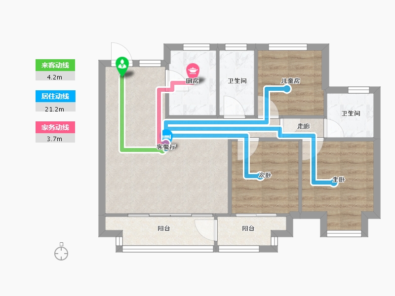 江苏省-苏州市-悦江南-61.83-户型库-动静线