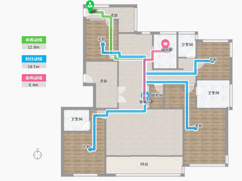 浙江省-杭州市-融信创世纪-167.51-户型库-动静线