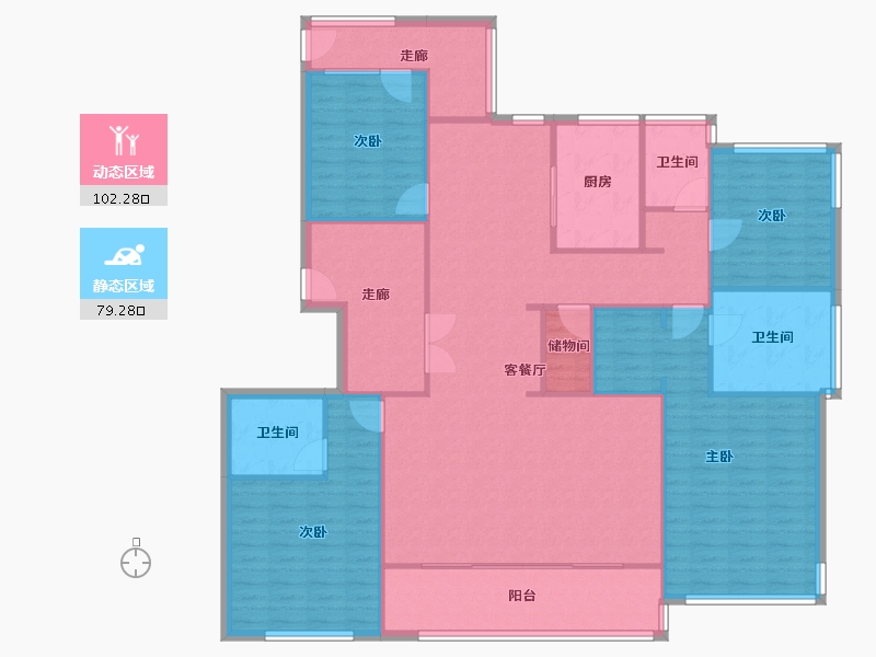 浙江省-杭州市-融信创世纪-167.51-户型库-动静分区