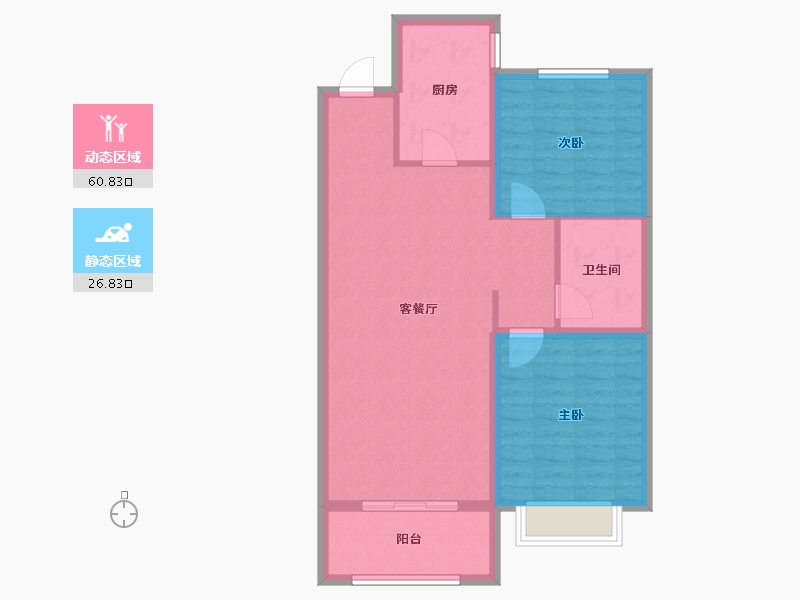 河北省-张家口市-境门御府-79.20-户型库-动静分区