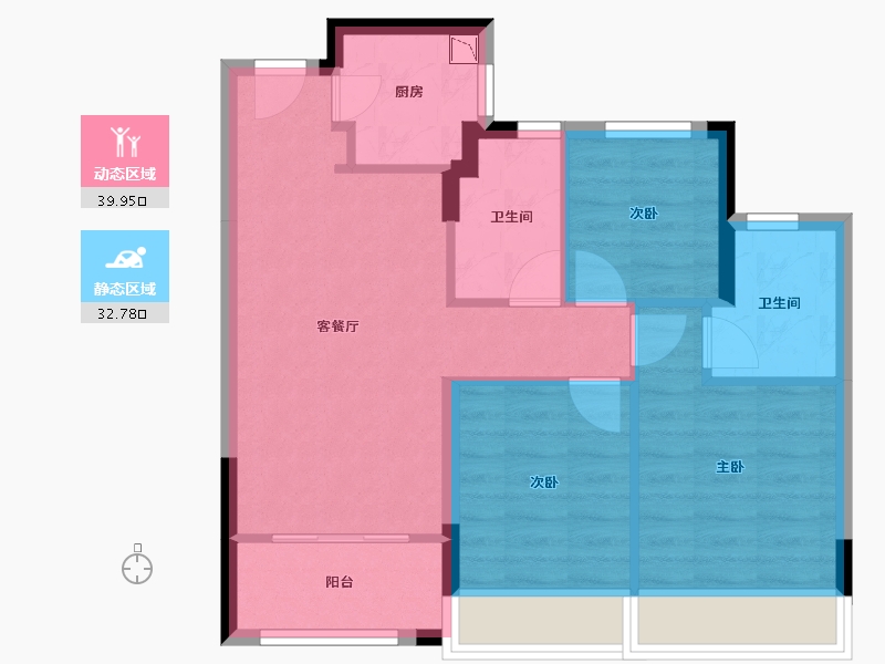 浙江省-湖州市-市心府-64.67-户型库-动静分区