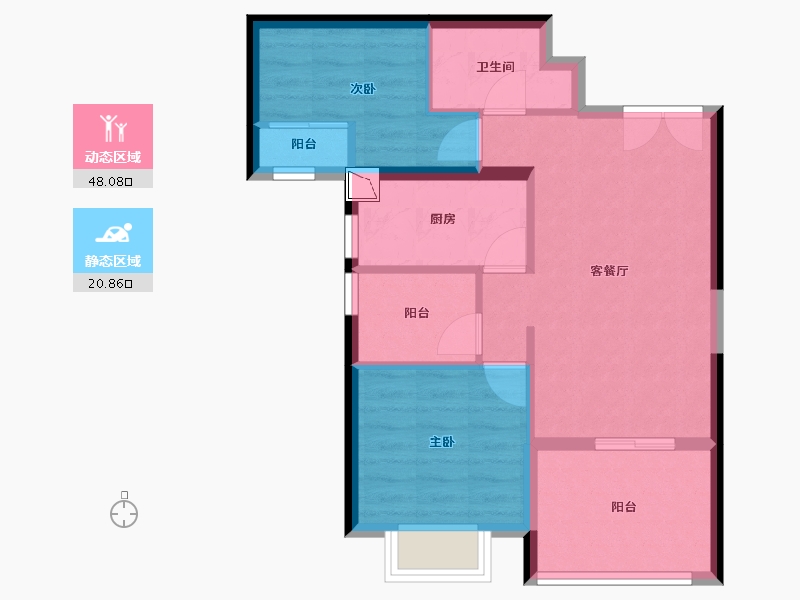 广东省-深圳市-中州湾-61.32-户型库-动静分区