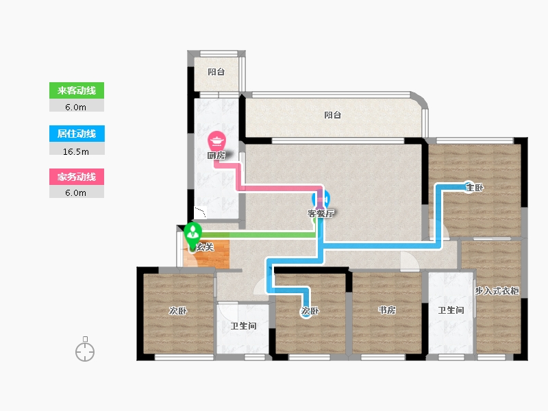 四川省-成都市-德商新希望・国宾锦麟天玺-124.84-户型库-动静线