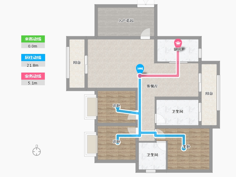 湖南省-怀化市-舞水新城-108.87-户型库-动静线