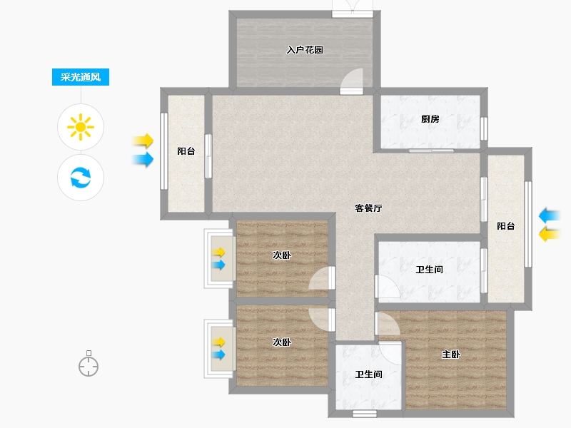 湖南省-怀化市-舞水新城-108.87-户型库-采光通风