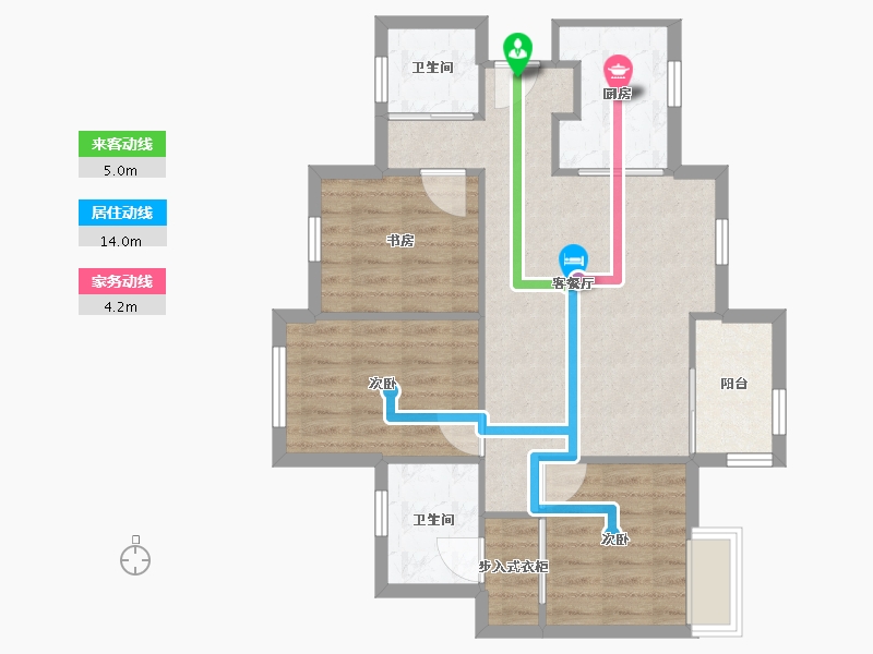 广东省-佛山市-万科金域世家-74.00-户型库-动静线