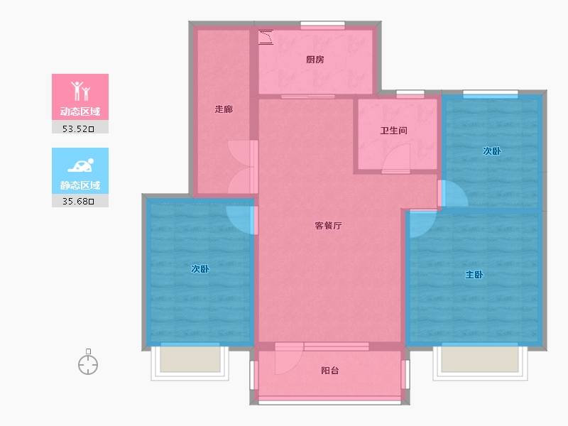 北京-北京市-御东汇�Z-78.97-户型库-动静分区