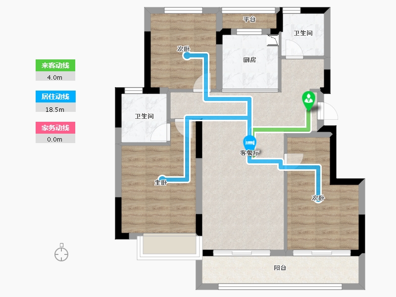 浙江省-金华市-观澜江境-78.40-户型库-动静线