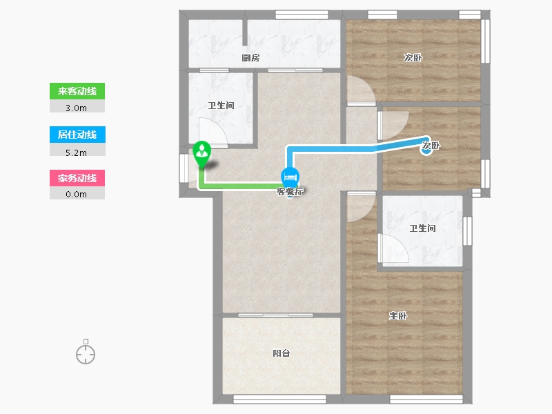 陕西省-西安市-恒大国际城-71.03-户型库-动静线