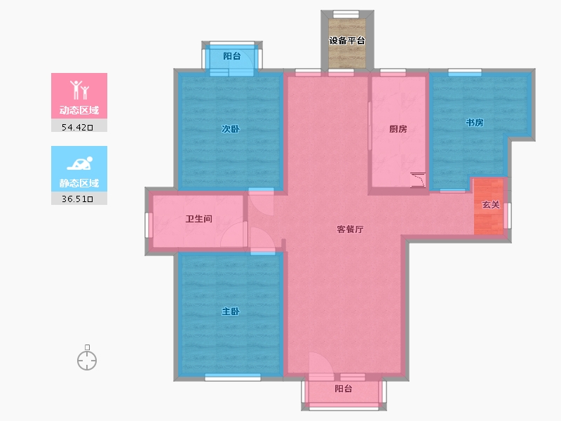 河北省-石家庄市-奥园城央云庭-81.97-户型库-动静分区