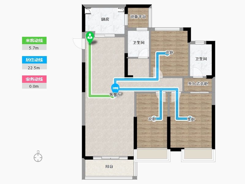 浙江省-台州市-海伦堡 雍璟府-96.28-户型库-动静线