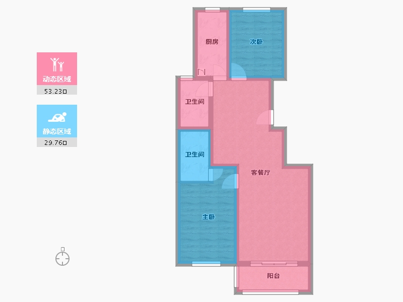 河北省-沧州市-融城花园-73.23-户型库-动静分区